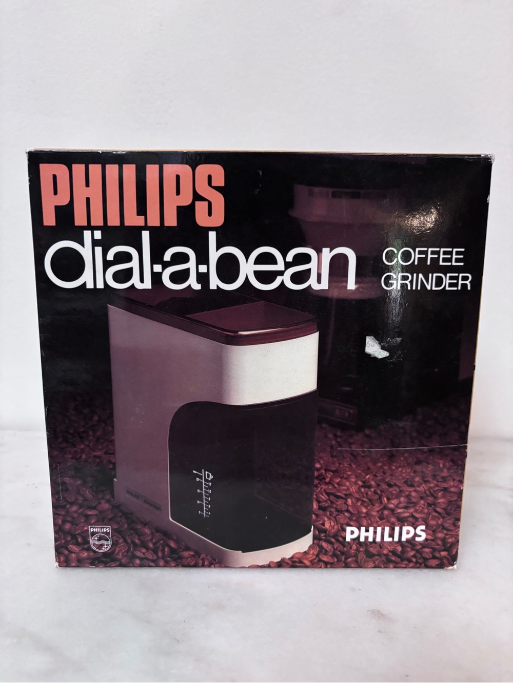Philips Dial-a-Bean Coffee Grinder - White and Dark Brown (New in Box)